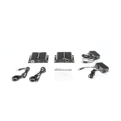 Kit Extensor HDMI para distancias de 120 metros / Resolución 4K @ 30Hz / Cat 5e/6 / Soporta conexión Uno a Uno y Uno a Muchos / Hasta 253 Rx / HDbitT / Soporta control remoto del equipo fuente.