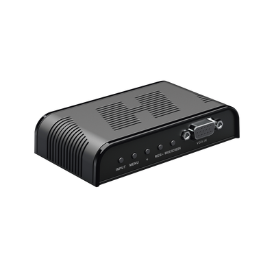 Convertidor de S-VIDEO, BNC (CVBS), VGA a VGA /  Resolución 1080P @60Hz / Soporta ajuste de Brillo, contraste, saturación de color / Alimentacion incluida.