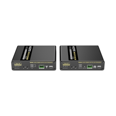 Kit Extensor HDMI por FIBRA ÓPTICA 10G a 40 Km / Resolución 4K@60Hz/ Monomodo (SMF) / IPCOLOR PIXEL / Cero Latencia/ Sin Comprimir / S/PDIF / ARC / RS-232 / Salida Loop / Transceptores Ópticos (GBIC) Incluidos / IR bidireccional.
