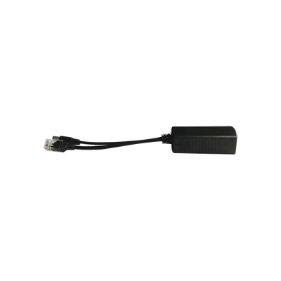 Cable divisor PoE pasivo de 48-55 Vcc @ 12 Vcc, 2 A. Aplicaciones como adaptar micrófonos en cámaras IP