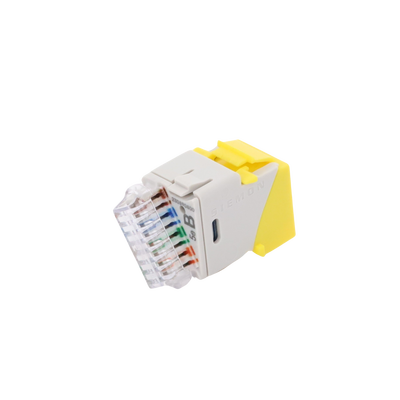 Jack UltraMAX Cat5e, UTP, Tipo Keystone, Color Amarillo, Punch Down