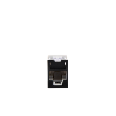 Jack UltraMAX Cat6A, UTP, Montaje híbrido en Placa de Pared (Plano y Angulado), Color Negro, Punch Down
