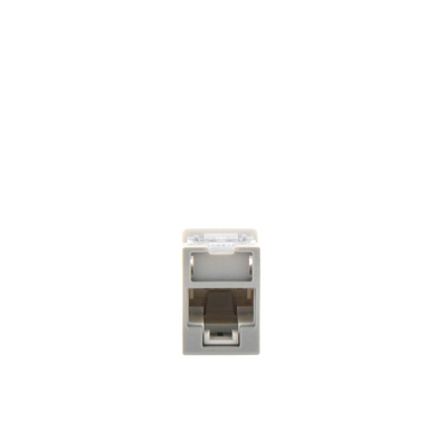 Jack UltraMAX Cat6A, UTP, Montaje híbrido en Placa de Pared (Plano y Angulado), Color Gris, Punch Down