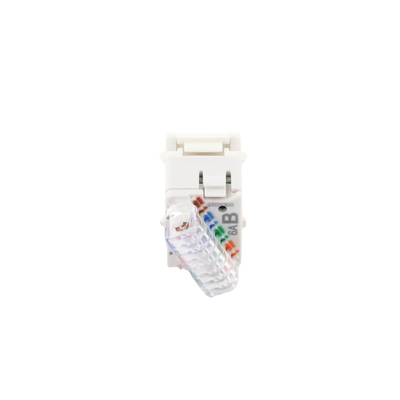 Jack UltraMAX Cat6A, UTP, Tipo Keystone, Color Blanco, Punch Down