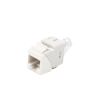 Jack UltraMAX Cat6A, UTP, Tipo Keystone, Color Blanco, Punch Down
