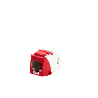 Jack UltraMAX Cat6A, UTP, Tipo Keystone, Color Rojo, Punch Down