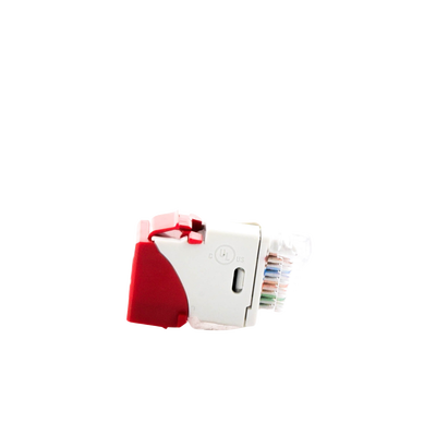 Jack UltraMAX Cat6A, UTP, Tipo Keystone, Color Rojo, Punch Down