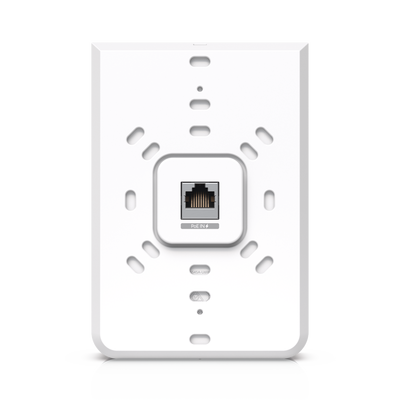 Access Point UniFi U6 In Wall/Montaje p/pared, WIFI 6 2.4 Y 5 Ghz, hasta 5.3 Gbps, 1 pto PoE In, 4 ptos secundarios (1 PoE Out)