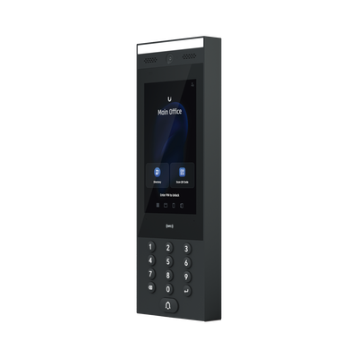 UniFi Intercom para interior/exterior IP65, Lector NFC y QR / Pantalla táctil 7", cámara, bocina y micrófono, sensor de movimiento, funciona con UniFi Access