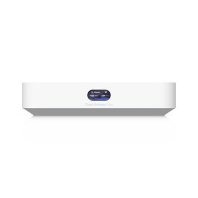 UCG Max Cloud Gateway de 2.5 GbE Compacto con Soporte para hasta 30 Dispositivos UniFi, 300+ Clientes, Enrutamiento IPS de 2.3 Gbps y Almacenamiento 512 GB de Memoria Interna