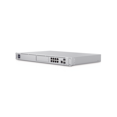 UniFi OS Console: Dream Machine Special Edition, 8 puertos LAN RJ45 con POE, 1 LAN SFP+, 1 WAN 2.5G RJ45  y 1 WAN SFP+, 128 GB de memoria interna. Todas las aplicaciones UniFi integradas