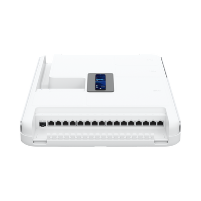 Dream Wall Cloud Gateway 10G Diseñado para Montaje en Pared con WiFi 6 Integrado, Switch PoE de Alta Potencia y Compatibilidad Total con Aplicaciones UniFi