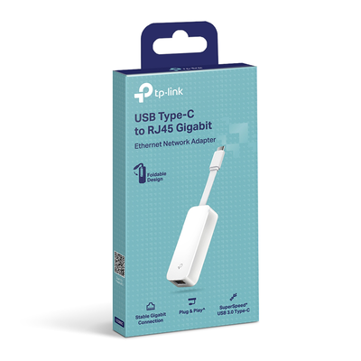 Adaptador de red Ethernet RJ45 10/100/1000Mbps a USB tipo C