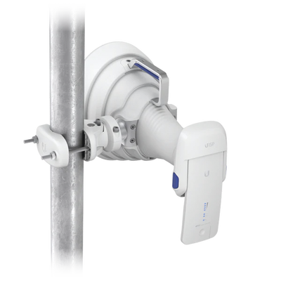 Antena Sectorial 30° tipo Horn para Multipunto, 19.5 dBi. Rango extendido 5.15 - 6.875 GHz. Alto aislamiento al ruido. Compatible solo con AF5XHD, RP5ACGEN2 y LTURocket