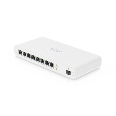 UISP Switch Gigabit PoE Pasivo de Capa 2 con 8 Puertos para Implementaciones MicroPoP