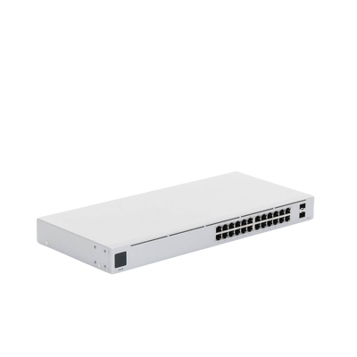 UniFi Switch USW-24-POE Gen2, Capa 2 de 24 puertos (16 puertos PoE 802.3af/at + 8 puertos Gigabit) + 2 puertos 1G SFP, 95W, pantalla informativa