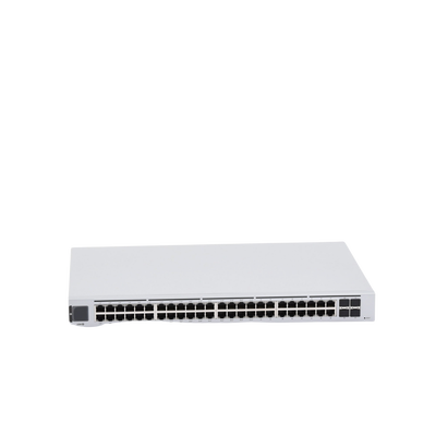UniFi Switch USW-48-POE, Capa 2 de 48 puertos (32 puertos PoE 802.3af/at + 16 puertos Gigabit) + 4 puertos 1G SFP, 195W, pantalla informativa