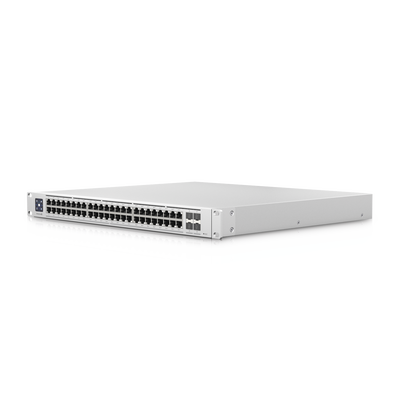 UniFi Switch Enterprise administrable capa 3, 48 puertos 2.5GbE RJ45 POE+, 4 puertos 10G SFP+, 720W, con pantalla táctil de 1.3"
