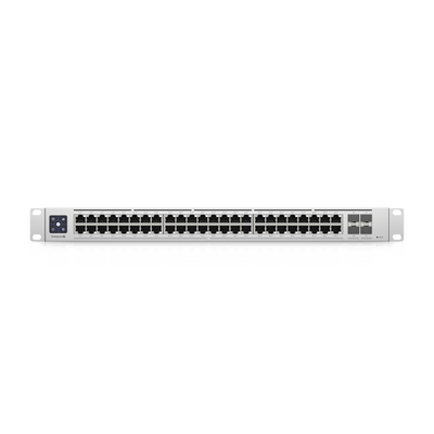 UniFi Switch Enterprise administrable capa 3, 48 puertos 2.5GbE RJ45 POE+, 4 puertos 10G SFP+, 720W, con pantalla táctil de 1.3"