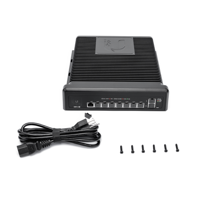 Switch industrial UniFi PoE de 10 puertos Gigabit (8 x 802.3bt y 2 x Ethernet) para temperaturas extremas