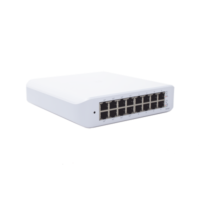 Switch UniFi Lite Administrable PoE de 16 Puertos 10/100/1000 Mbps (8 puertos 802.3af/at), 45 W