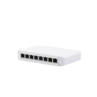 Switch UniFi Lite Administrable PoE de 8 Puertos 10/100/1000 Mbps (4 puertos 802.3af/at), 52 W