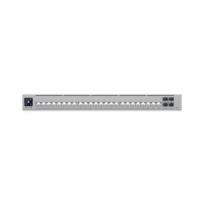 UniFi Switch Pro HD Capa 3, 24 puertos Etherlighting POE++ / (22) puertos 2.5 GbE, (2) puertos 10GbE, todos POE++, (4) puertos 10G SFP+, 600W presupuesto POE
