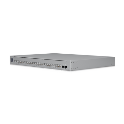 UniFi Switch Pro Max 24 POE, 24 puertos (8 puertos POE++ 2.5 GbE y 16 puertos GbE POE+), 2 puertos SFP+ 10G, 400W, pantalla táctil