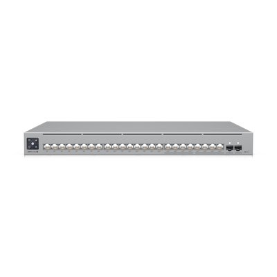 UniFi Switch Pro Max 24 POE, 24 puertos (8 puertos POE++ 2.5 GbE y 16 puertos GbE POE+), 2 puertos SFP+ 10G, 400W, pantalla táctil