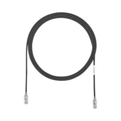 Cable de Parcheo TX6, UTP Cat6, Diámetro Reducido (28AWG), Color Negro, 1ft
