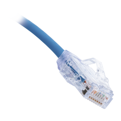 Cable de Parcheo TX6, UTP Cat6, Diámetro Reducido (28AWG), Color Azul, 1ft