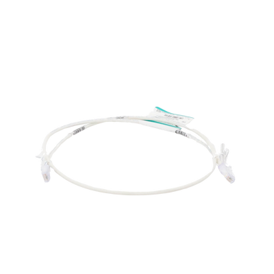 Cable de Parcheo TX6, UTP Cat6, Diámetro Reducido (28AWG), Color Blanco Mate, 3ft