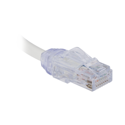 Cable de Parcheo UTP, Cat6A, Diámetro Reducido (28 AWG), CM/LSZH, Color Blanco Mate, 8in (20.3cm)