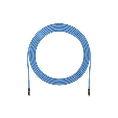 Cable de Zona U/UTP Cat6A, Con Plug Modular en Cada Extremo, Conductor 23 AWG Sólido, CMP (Plenum), 100 ft, Color Azul