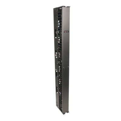 Organizador RouteIT Vertical Sencillo de 45UR, Fabricado en Acero Laminado en Frío 16AWG, 6in (152mm) de Ancho