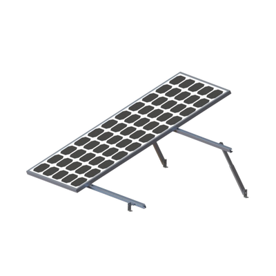Montaje para 2 Paneles Solares, Riel "8" de 2700mm para Módulos con Espesor de 30-35mm, Velocidad de Viento Máx. 136km/h