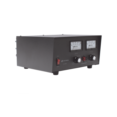 Fuente de poder 13.8Vcc, 35A, lineal, voltaje y corriente variable con medidores