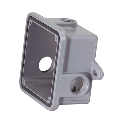 Caja trasera resistente a la intemperie,  metálica, gris, accesorio federal signal