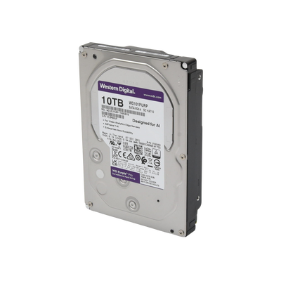 Disco Duro Purple Pro de 10 TB / 7200 RPM / Optimizado para Soluciones de Videovigilancia con Analiticos (Meta Data) / Uso 24-7 / 5 Años de Garantia