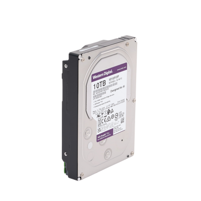 Disco Duro Purple Pro de 10 TB / 7200 RPM / Optimizado para Soluciones de Videovigilancia con Analiticos (Meta Data) / Uso 24-7 / 5 Años de Garantia
