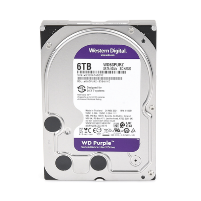 Disco Duro PURPLE de 6TB / 3 AÑOS DE GARANTÍA / Para Videovigilancia