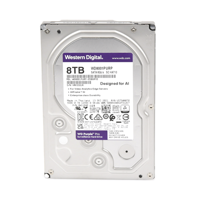 Disco duro WD de 8TB / 7200RPM / Optimizado para soluciones de video inteligente