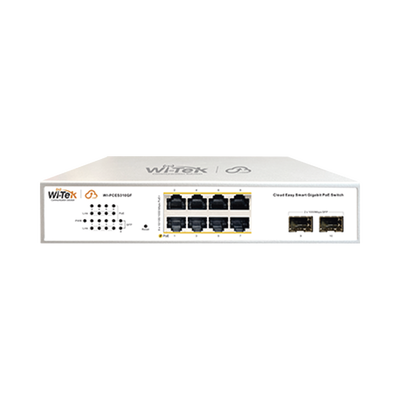 Switch Administrable PoE  / 8 puertos PoE af/at Gigabit /  2 x SFP Gigabit / Administración Cloud Gratuita / Presupuesto 120 W