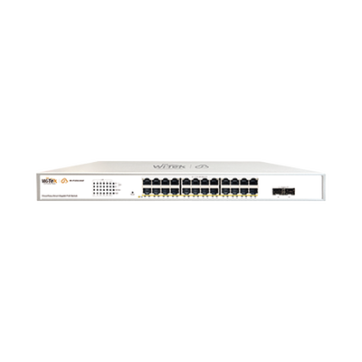 Switch Administrable PoE  / 24 puertos PoE af/at Gigabit /  2 x SFP Gigabit / Administración Cloud Gratuita / Presupuesto 370 W
