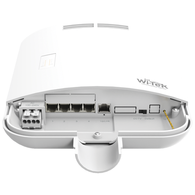 Switch PoE para exterior / No administrable / Con 4 puertos 10/100 Mbsp PoE af/at / 1 Puertos Uplink 10/100 MBPS /  Presupuesto 60 W / Ideal para Aplicaciones CCTV