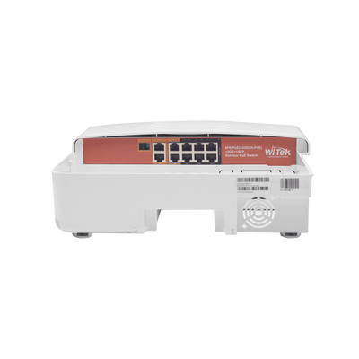 Switch PoE para exterior / No administrable / Con 8 puertos PoE (6 x fast ethernet + 2 x Gigabit) / 3 puertos Uplink gigabit (2 puertos RJ45 + 1 puerto SFP) / Presupuesto 120W