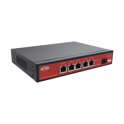 Controlador Solar de 15A con Switch PoE /  1 Puertos Gigabit PoE 802.3 bt / 2 Puertos PoE 802.3 af/at / 2 Puertos PoE Pasivo 24/48 Vcc / 1 Puerto SFP / No administrable