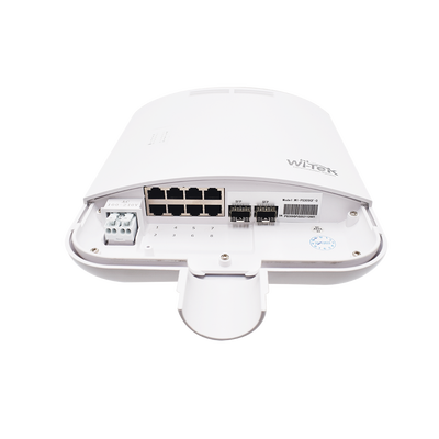 Switch CCTV PoE para exterior / No administrable / Con 8 puertos Gigabit PoE af/at + 2 x Gigabit SFP /  Presupuesto 120W / Ideal para Aplicaciones de Videovigilancia