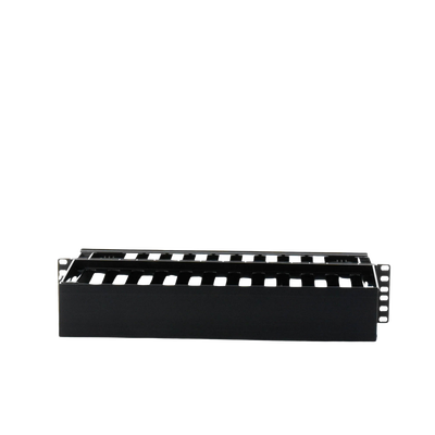 Organizador de Cables Horizontal PatchLink, Doble (Frontal y Posterior), Para Rack de 19in, 2UR