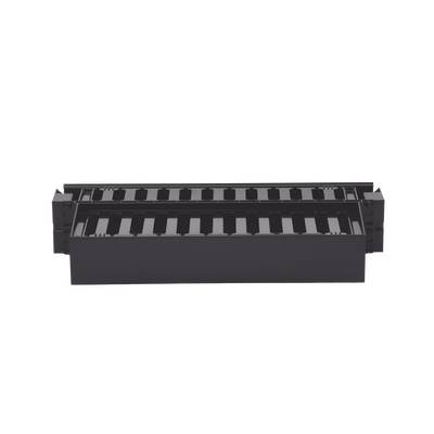 Organizador de Cables Horizontal PatchLink, Doble (Frontal y Posterior), Con Tapa Extendida, Para Rack de 19in, 2UR